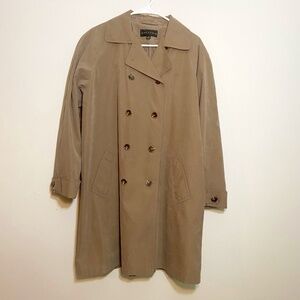 Gallery Tan Long Peacoat Size Medium Oversized Women's Button front